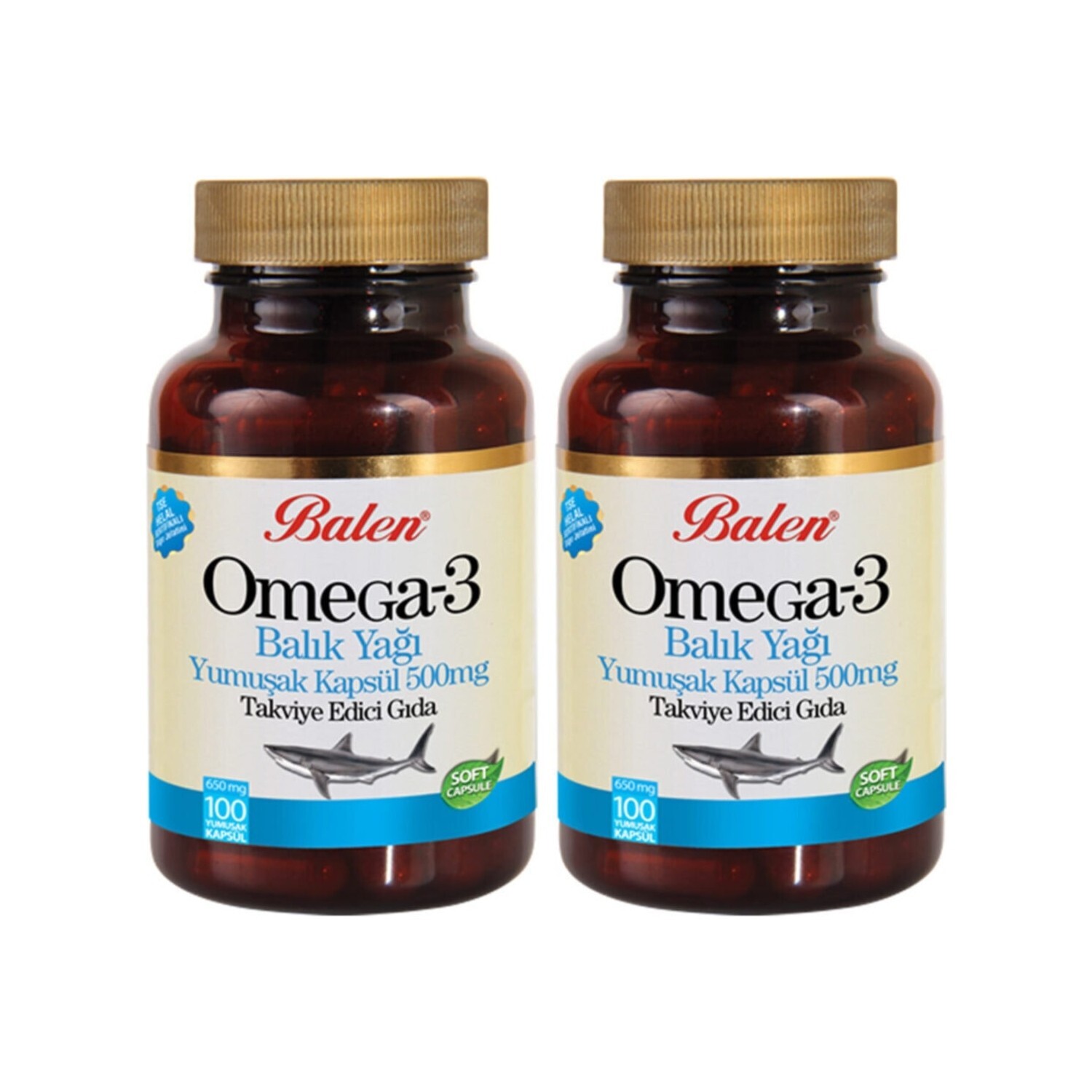 

Balen Omega 3 Fish Oil 100 Soft Capsules 500 Mg X 2 Pieces