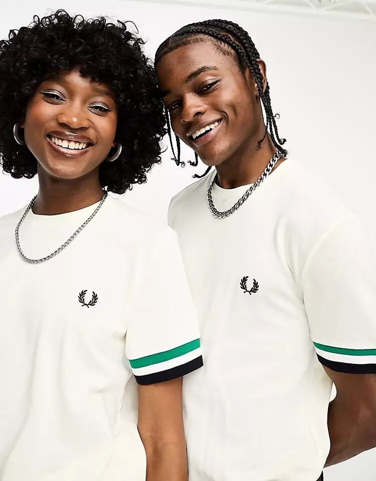 

Футболка Fred Perry Unisex Bold Tipped Pique, белый
