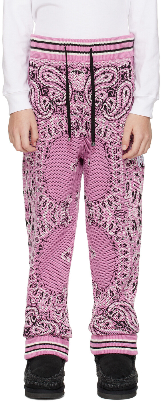 

Детские розовые спортивные штаны-банданы AMIRI, Розовый