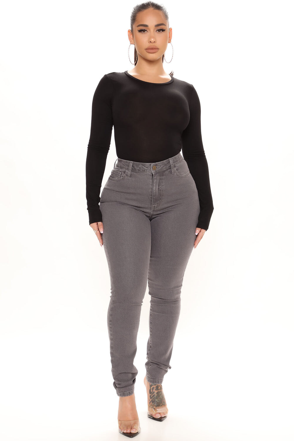 

Джинсы скинни Fashion Nova FBX02, серый