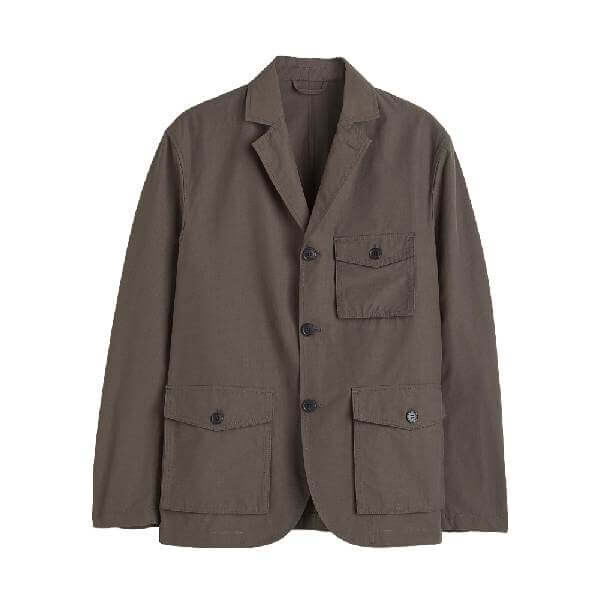 

Пиджак H&M Regular Fit Unconstructed Jacket, хаки