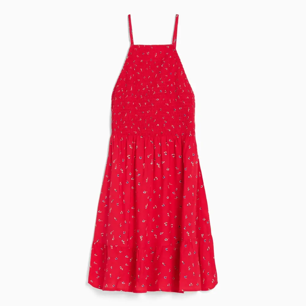 

Платье Bershka Mini Halter Neck Print, красный