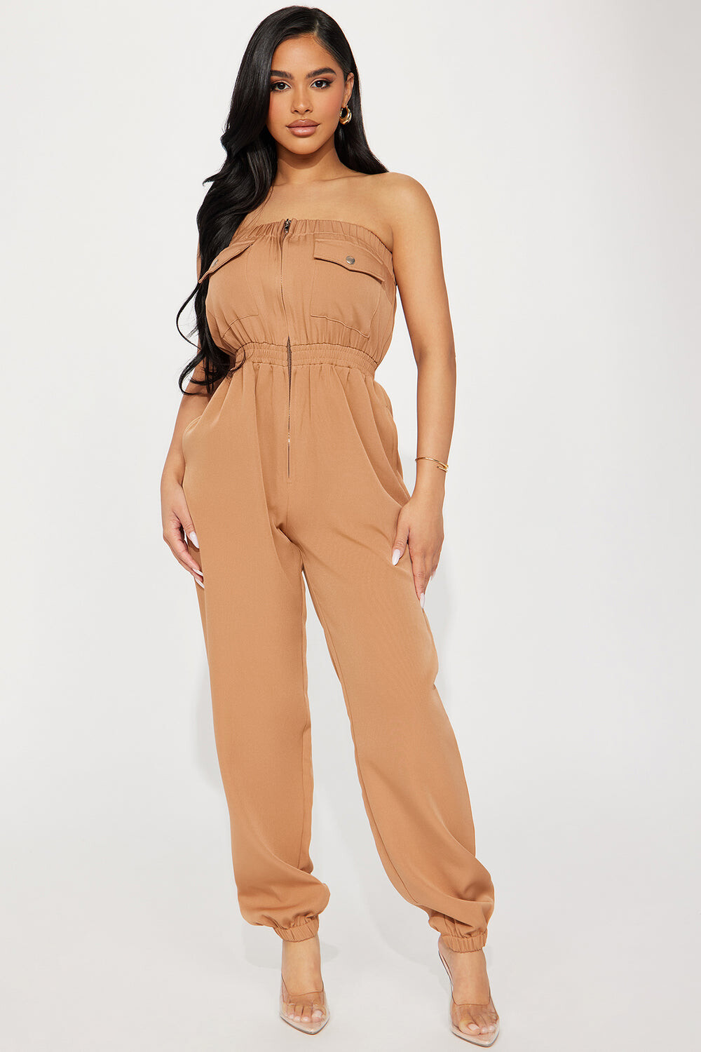 

Брюки карго Fashion Nova ZDNH2211B12, кэмел, Коричневый