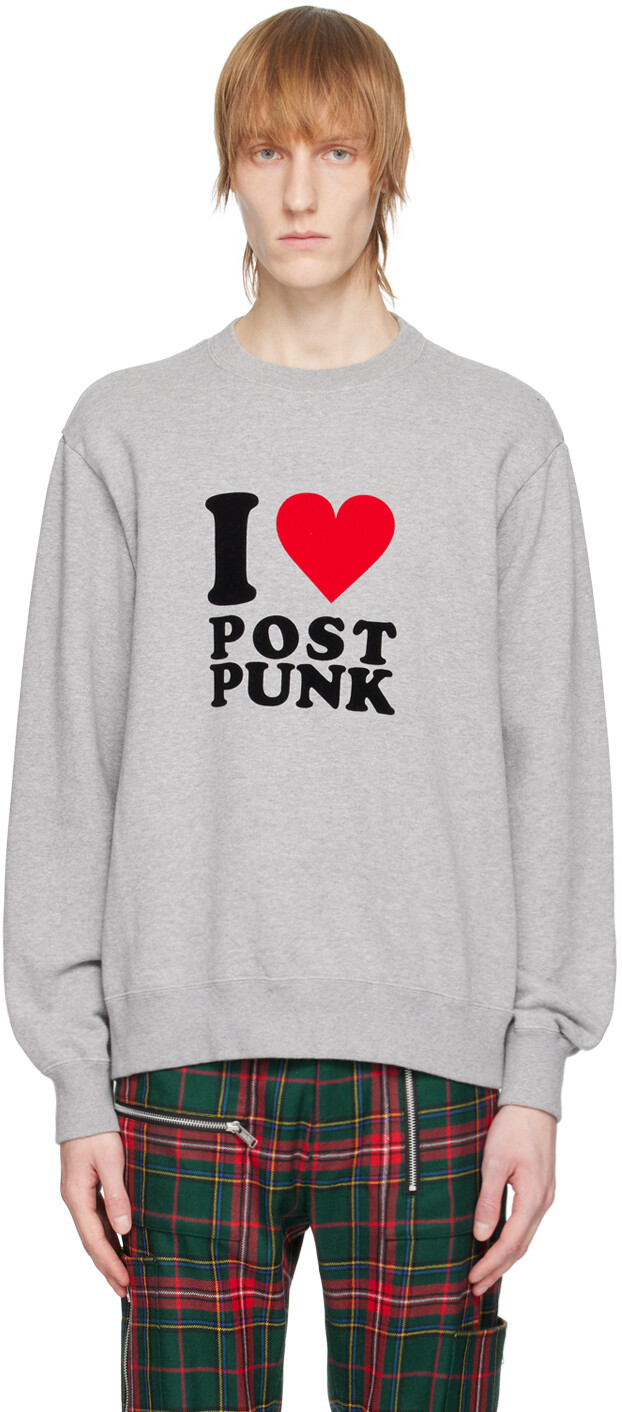 

Серая толстовка \I Love Post Punk\"" Undercover