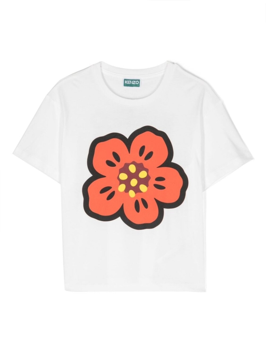 

Kenzo Kids футболка Ikebana Iconic Boke из органического хлопка, белый