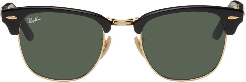 

Черные складные солнцезащитные очки Clubmaster Ray-Ban