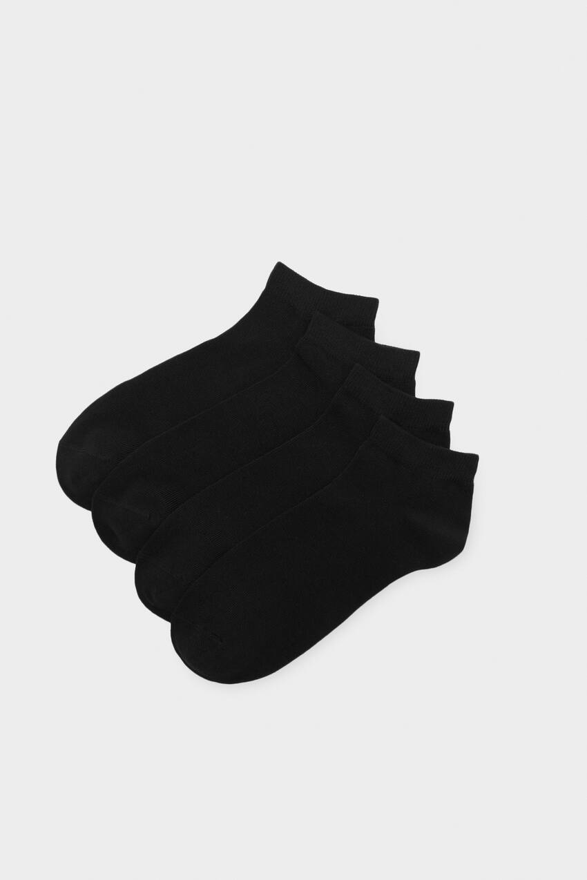 В упаковке 4 пары носков Pull&Bear, черный