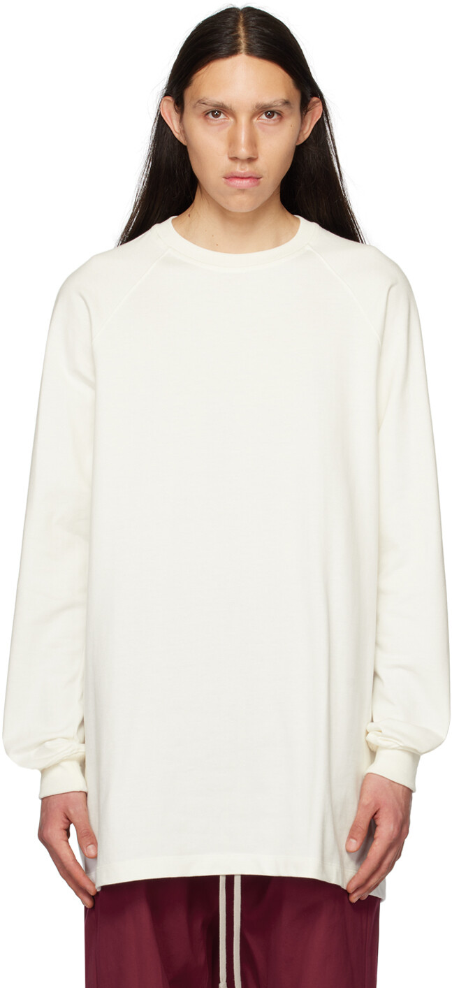

Толстовка бейсбольной футболки Off-White Rick Owens, Белый