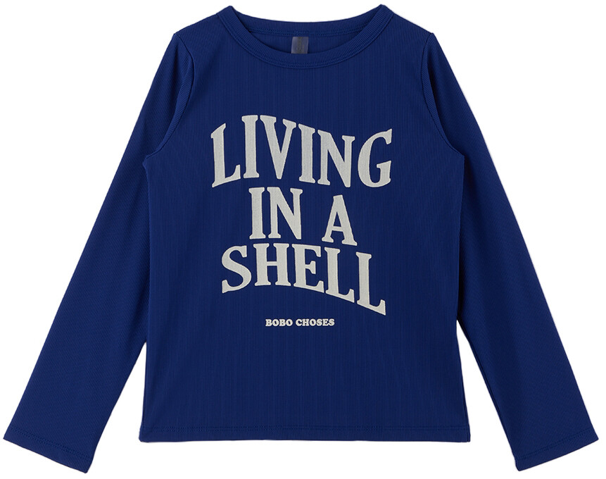 

Детский синий топ для плавания \Living In A Shell\"" Bobo Choses