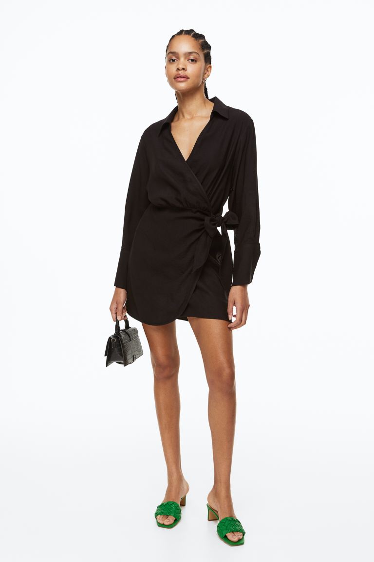 Облегающее платье H&M, черный