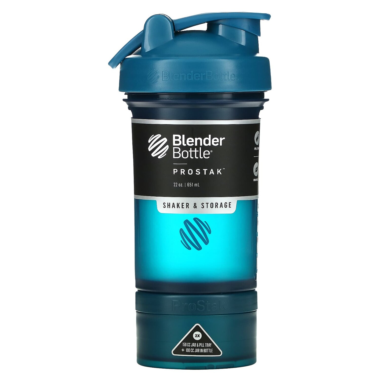 

Шейкер Blender Bottle Pro Stak, голубой, 651 мл