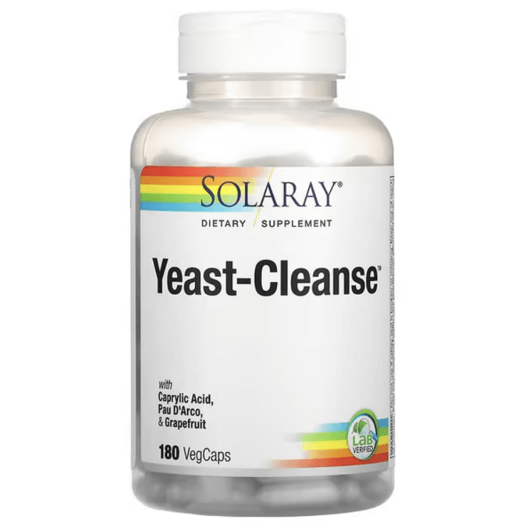 Yeast-Cleanse, 180 растительных капсул, Solaray nutrachamps colon cleanse 28 растительных капсул