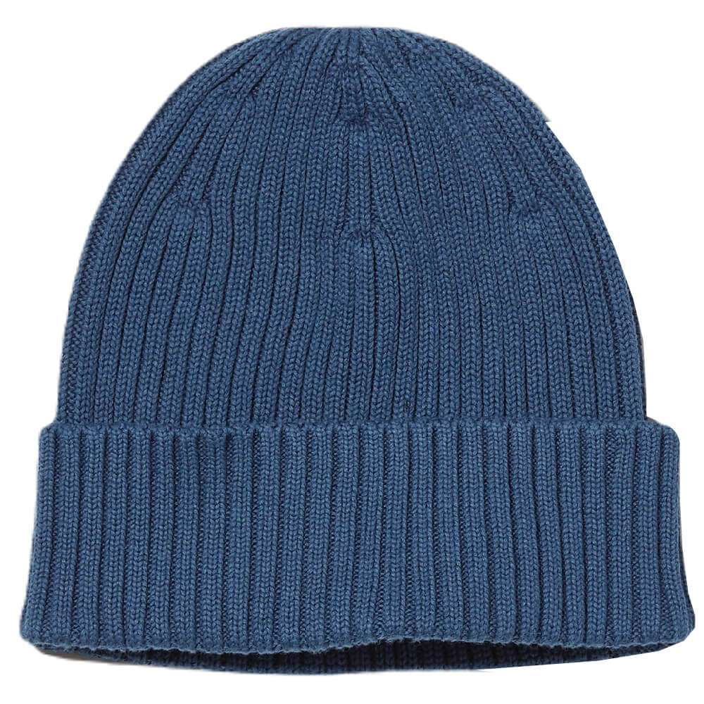 

Шапка Uniqlo Ribbed Beanie, синий