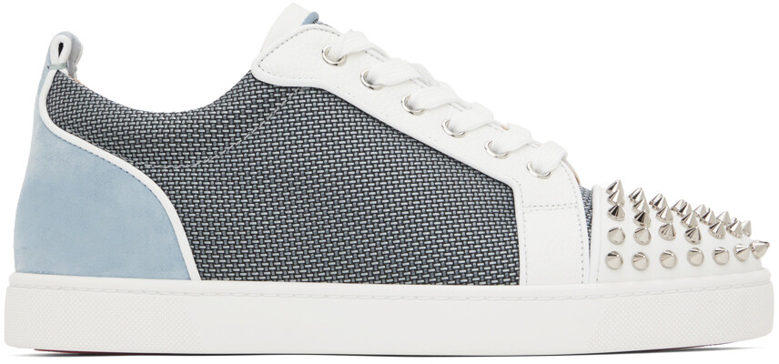 

Сине-серые кроссовки Louis Junior Spikes Christian Louboutin