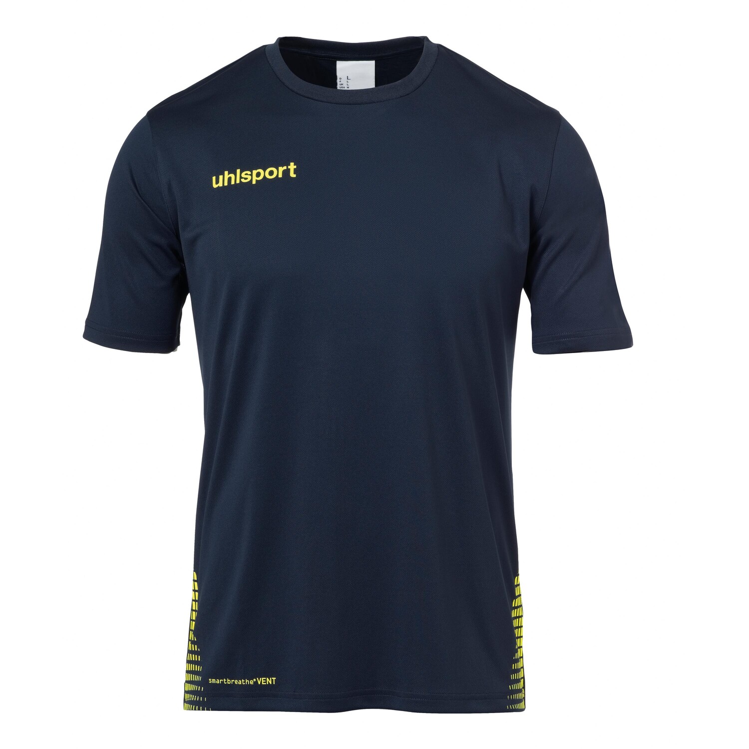 

Детская футболка Uhlsport Score, синий/темно-синий/неоново-желтый