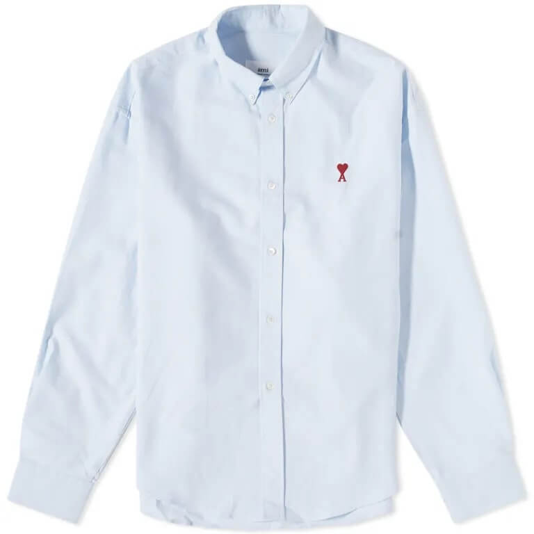 Рубашка Ami Paris Button Down Logo, голубой