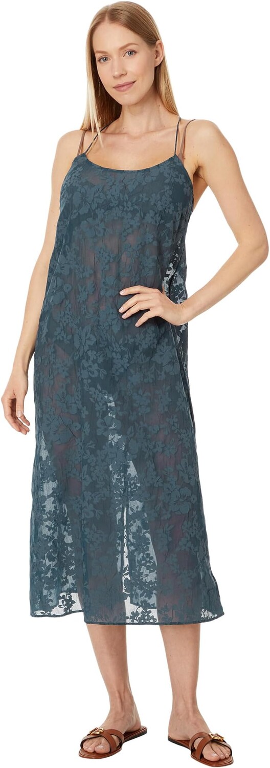 

Пляжное платье Madewell Floral Halter Cover-Up Midi Dress, цвет Deep Shadow