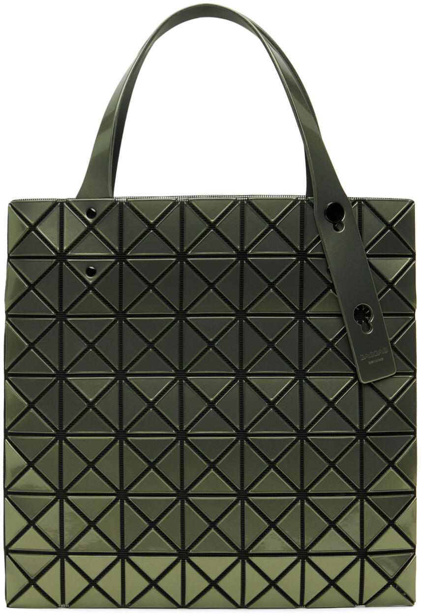 

Металлизированная сумка-тоут цвета хаки Prism Bao Bao Issey Miyake, цвет Gunmetal