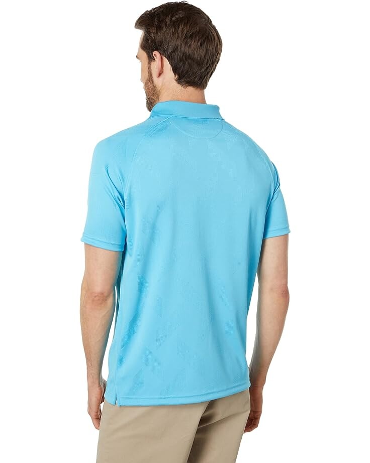 

Рубашка U.S. POLO ASSN. Interlock Jacquard Short Sleeve Knit Shirt, цвет Aquarius Blue