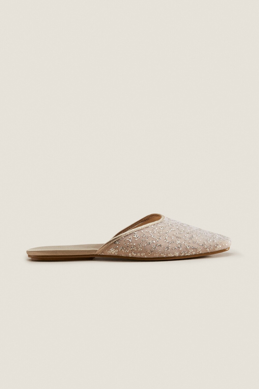

Блестящие туфли мулы Zara, румяна