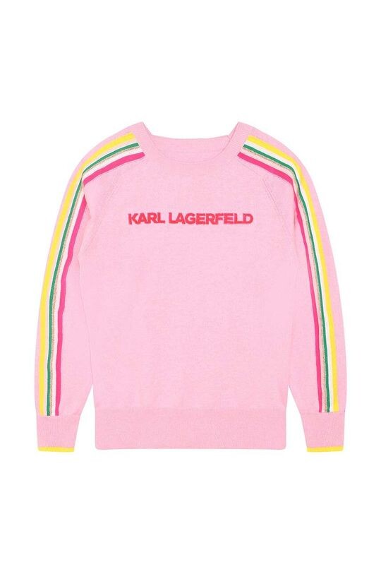 

Детский свитер Карла Лагерфельда Karl Lagerfeld, розовый