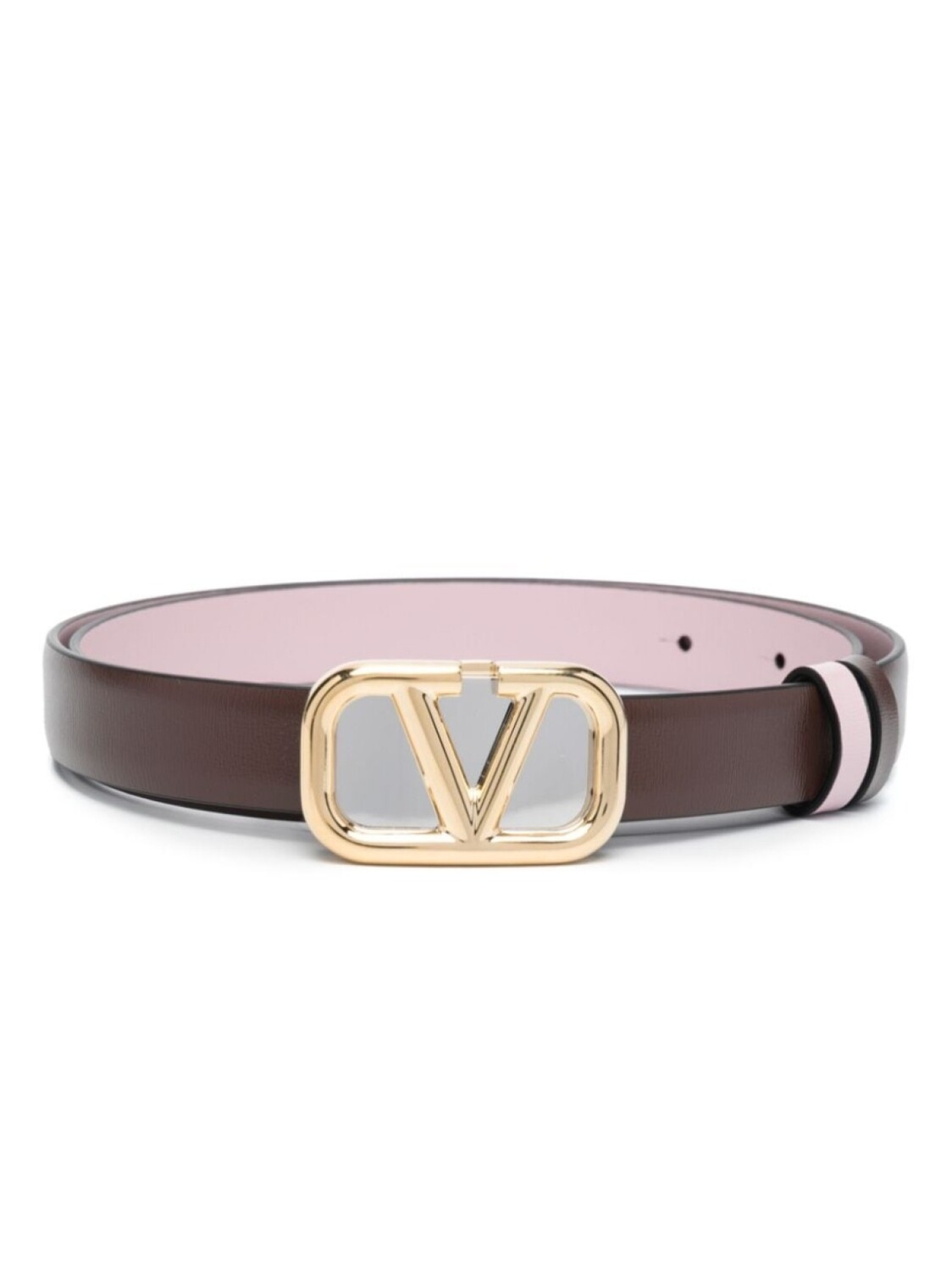 

Valentino Garavani двусторонний ремень с логотипом VLogo Signature, коричневый