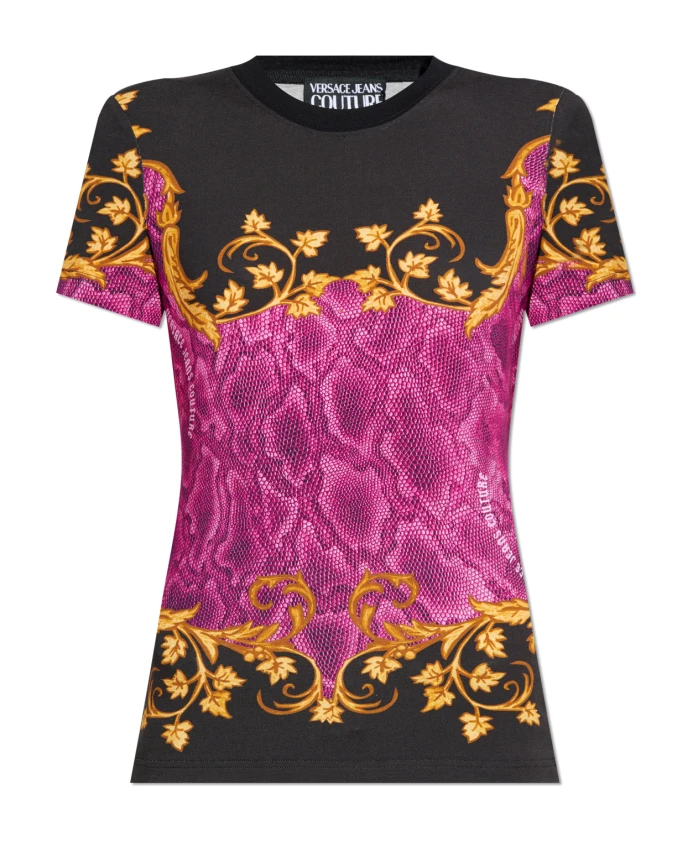 

Футболка с логотипом Versace Jeans Couture, розовый