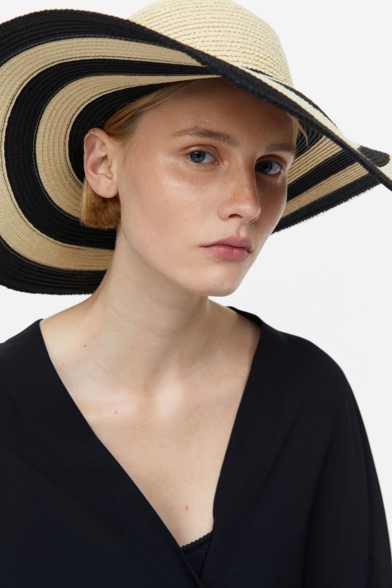 Соломенная шляпа с широкими полями H&M цена и фото