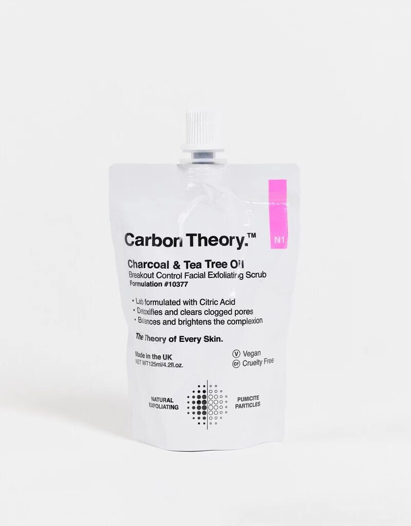 

Carbon Theory – пилинг для лица с активированным углем и маслом чайного дерева от загрязнений, 125 мл