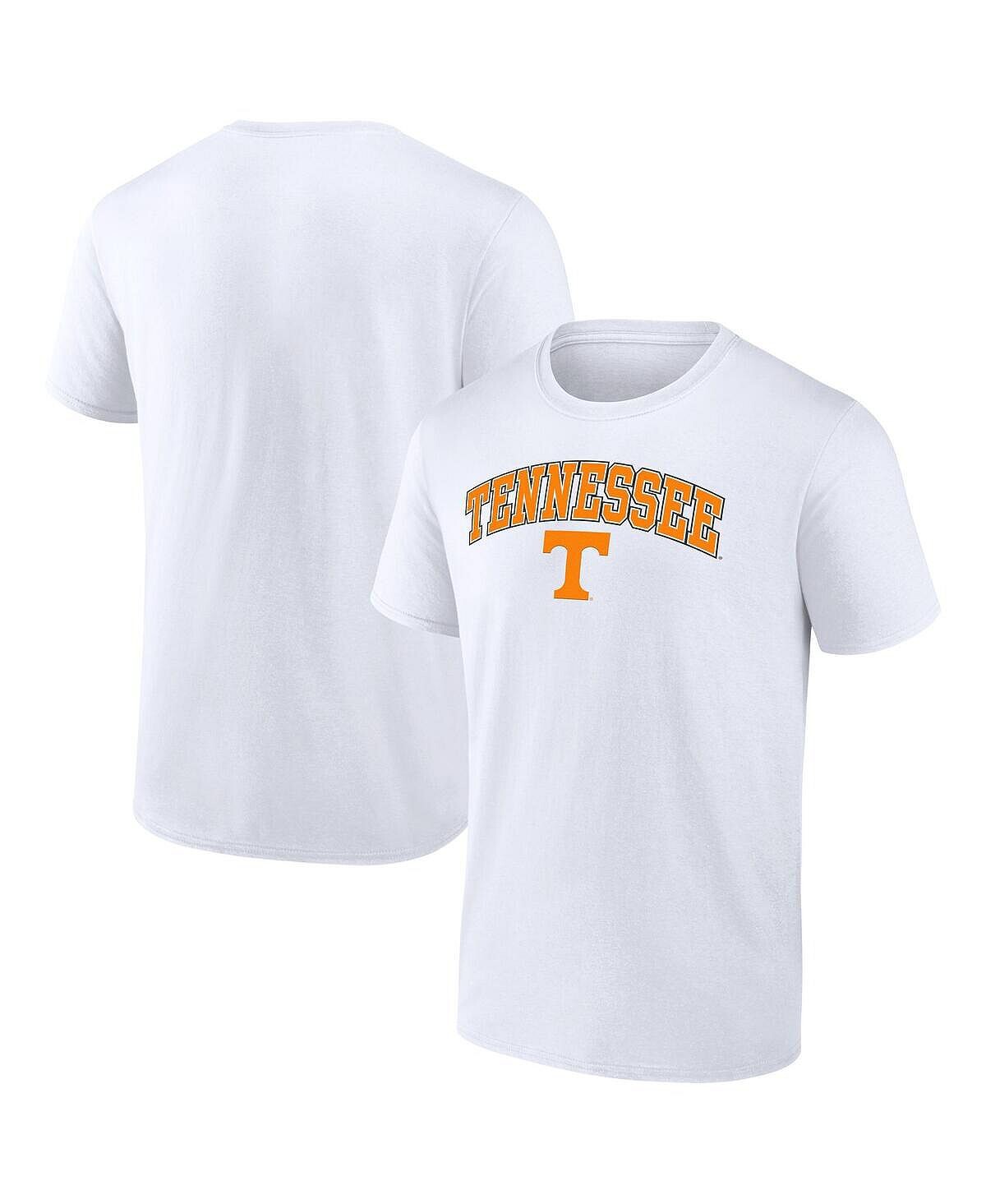 

Мужская белая футболка с логотипом Tennessee Volunteers Campus Fanatics, Белый