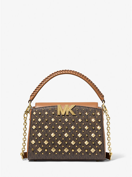 

Маленькая сумка через плечо Karlie с заклепками и логотипом Michael Kors, коричневый