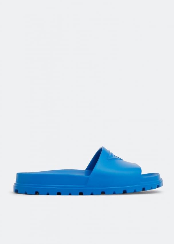 

Шлепанцы PRADA Rubber slides, синий
