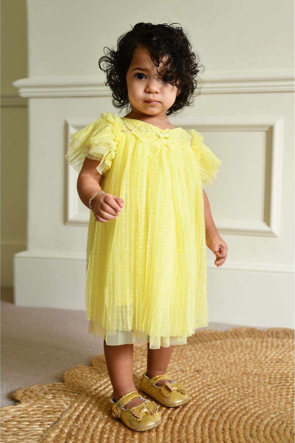 

Желтое платье baby cho sherbert из тюля с мотивом бабочки Angels Face, желтый