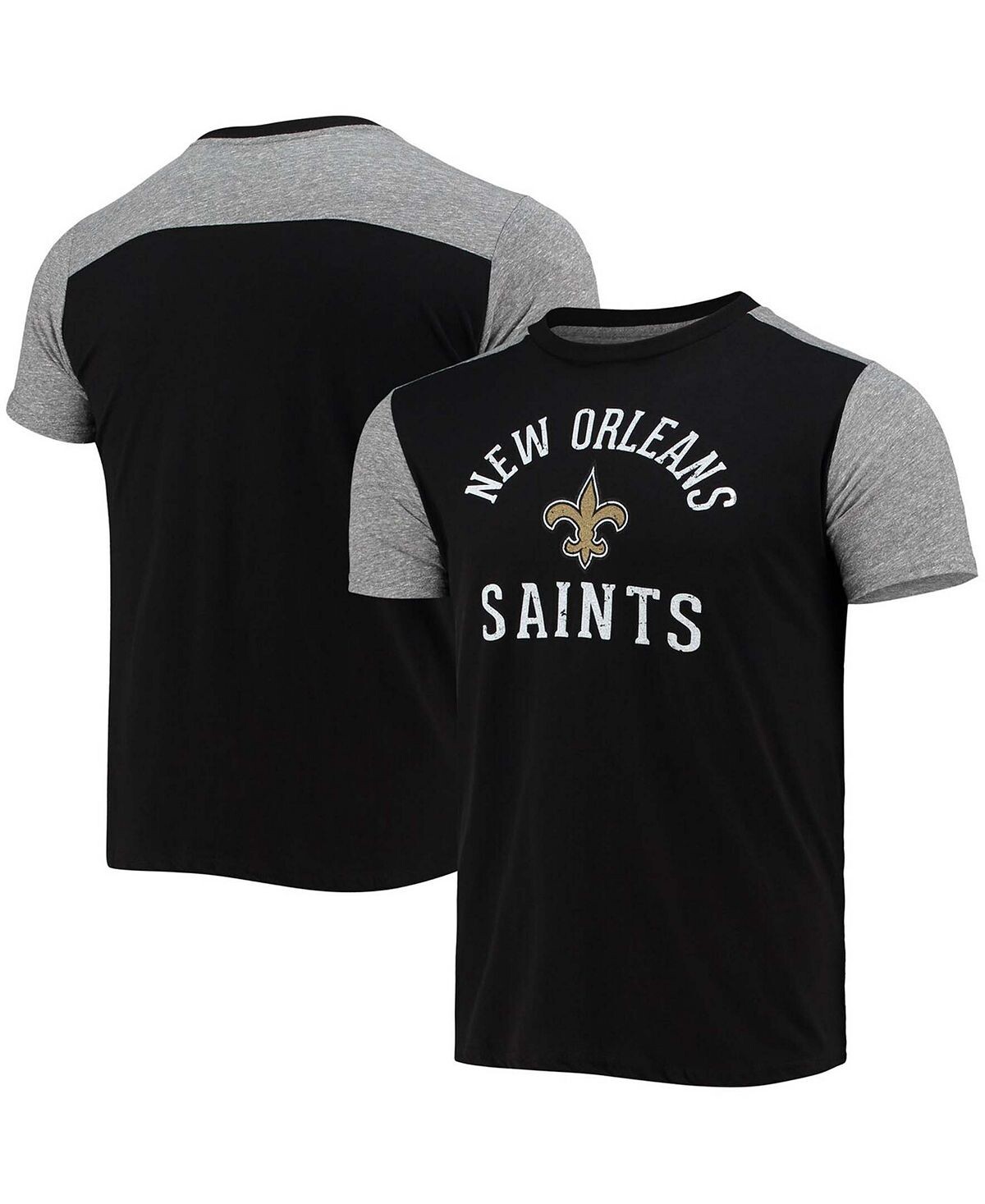

Мужская черно-серая футболка new orleans saints field goal slub Majestic, мульти