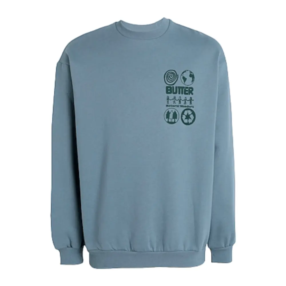 

Свитшот Butter Goods Natural Wonders Crewneck, голубой