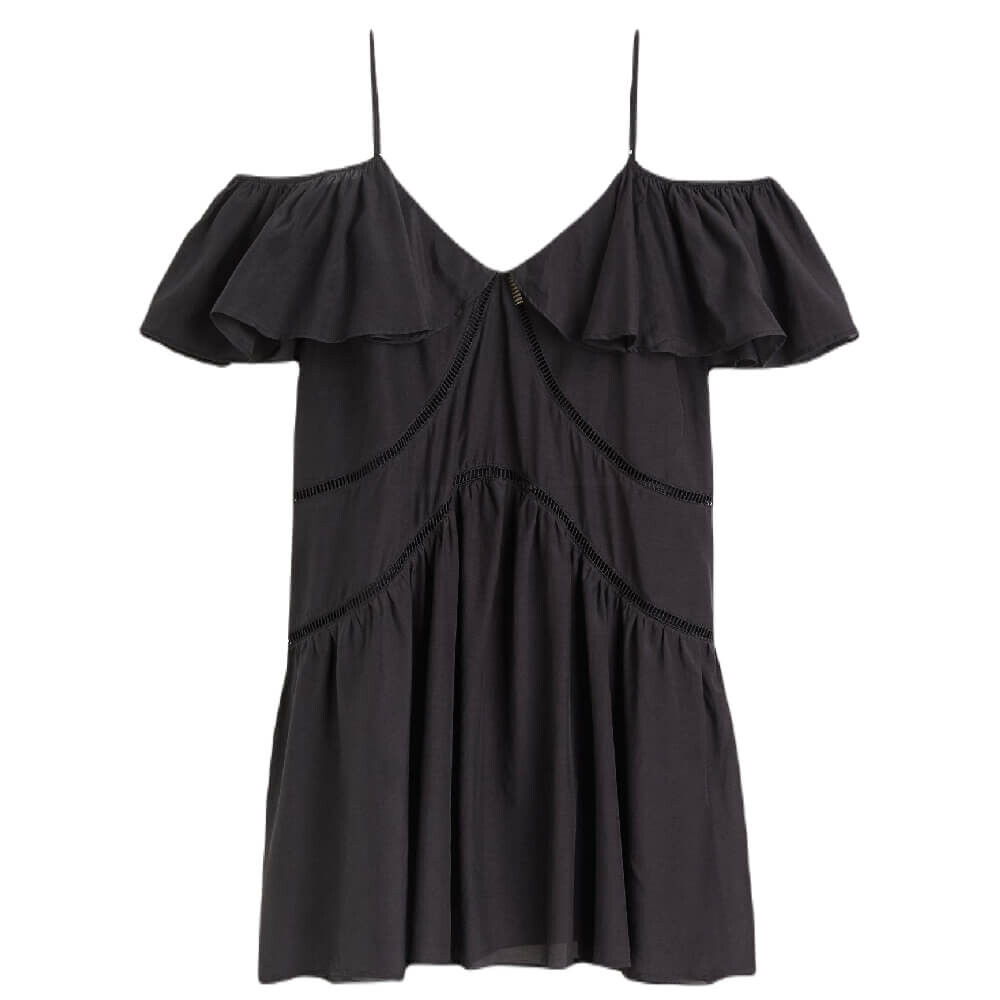 

Платье H&M Sleeveless Flounce-trimmed, черный