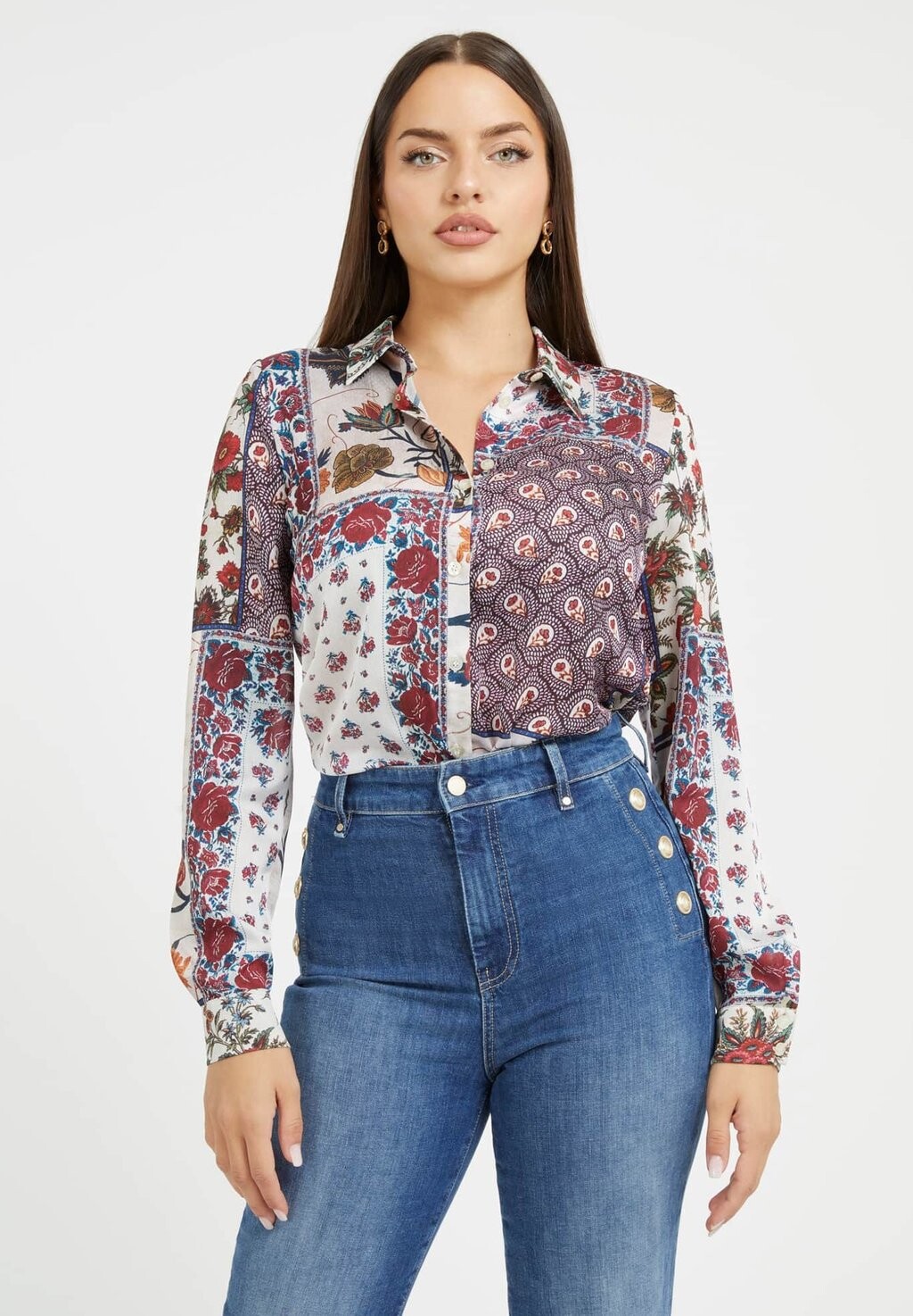 

Рубашка Guess ALLOVER PRINT, цвет gemustert multicolor
