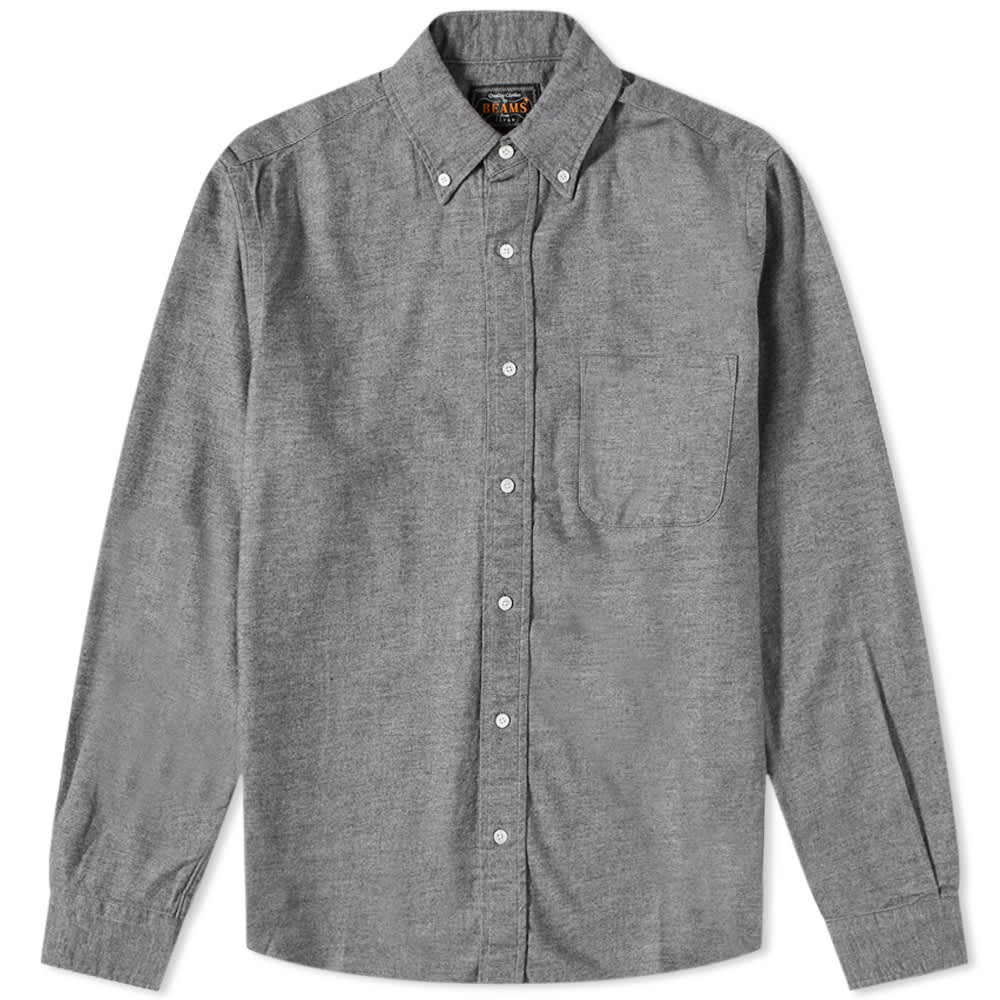 

Рубашка Beams Plus Button Down Solid Flannel Shirt