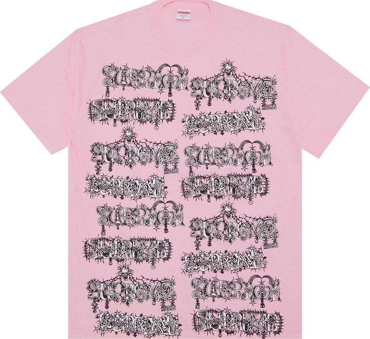 Футболка Supreme Wombat Tee 'Light Pink', розовый футболка supreme hnic tee light pink розовый
