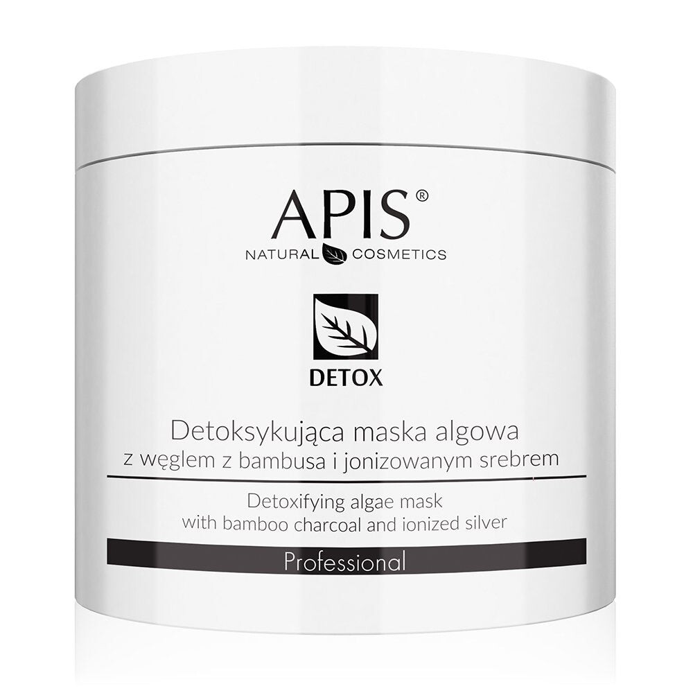 

APIS Detox детоксицирующая маска из водорослей с бамбуковым углем и ионизированным серебром 200г