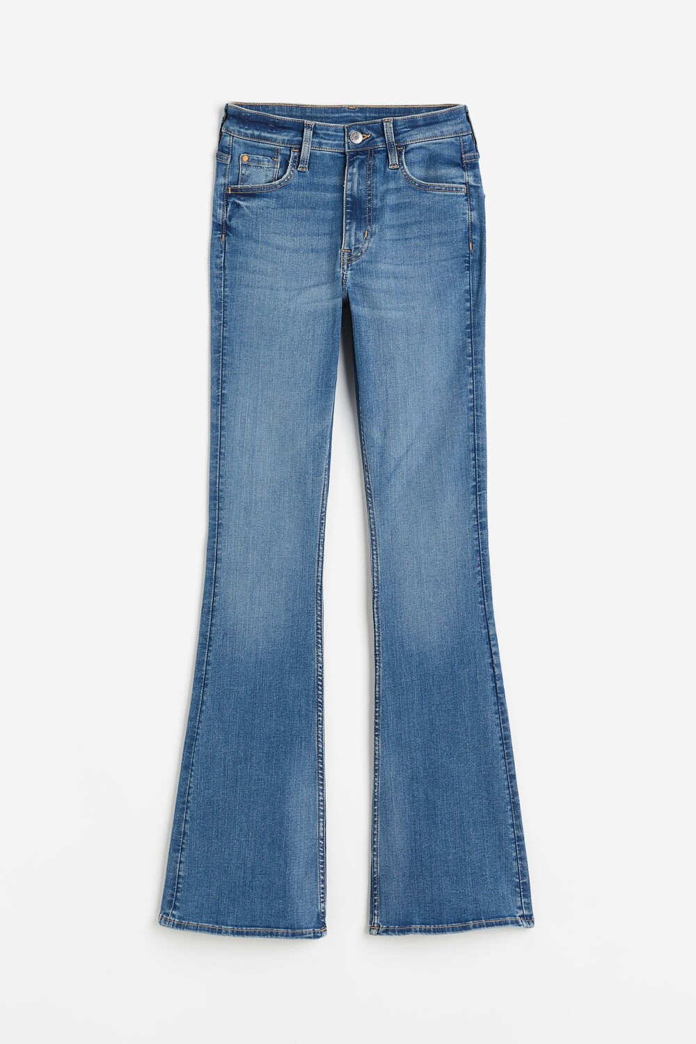 

Расклешенные сверхвысокие джинсы H&M, синий