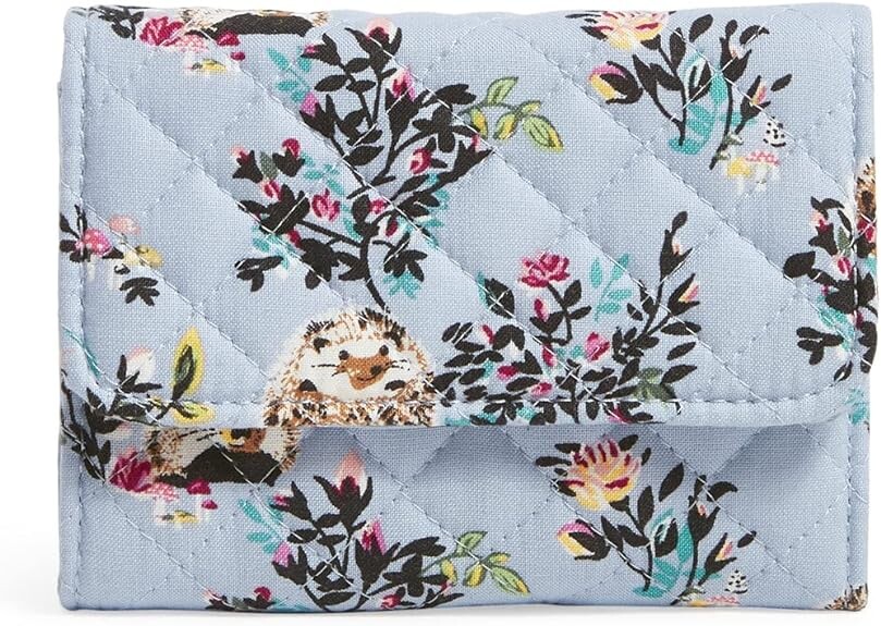 

Женский хлопковый компактный кошелек Vera Bradley Riley с RFID-защитой, дикий ёжик