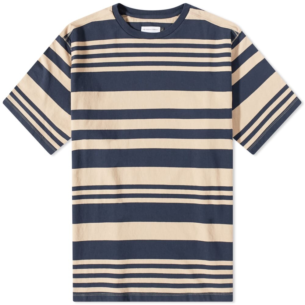 

Футболка Pop Trading Company Striped Logo Tee, Серый