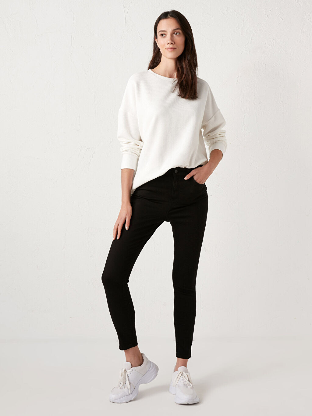 

Супероблегающие женские джинсы с высокой талией LCW Jeans