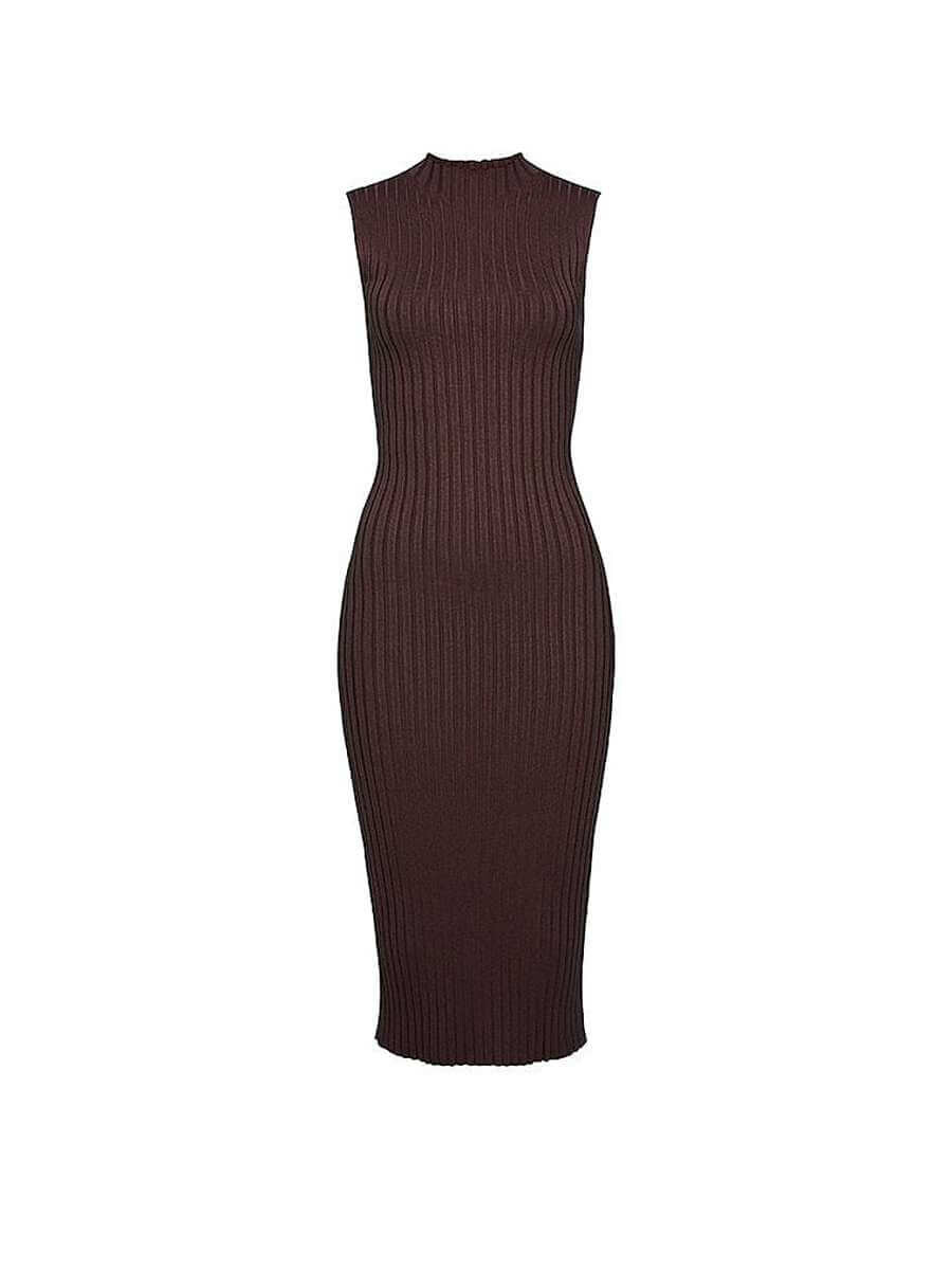 

Платье Lascana Ribbed High-Neck, красный