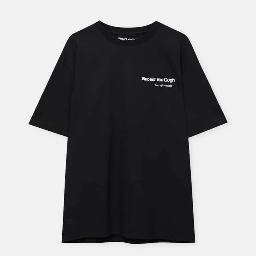 

Футболка Pull&Bear Vincent Van Gogh, черный