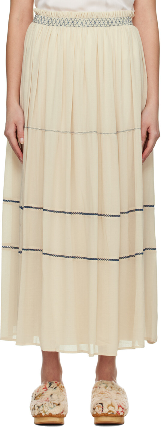 

Длинная юбка с вышивкой Off-White See by Chloé