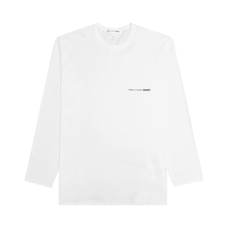 

Футболка Comme des Garçons SHIRT Logo Long-Sleeve T-Shirt 'White', белый