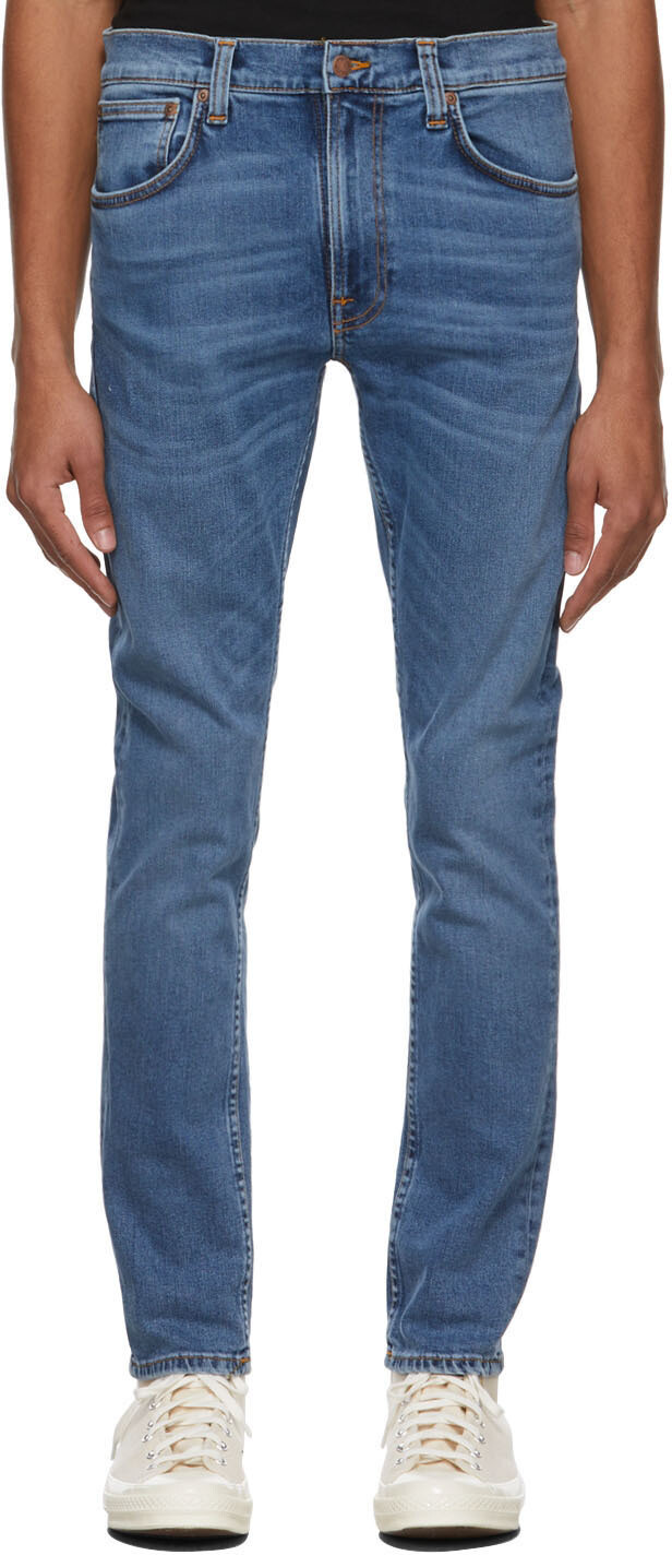 

Синие джинсы скинни Dean Nudie Jeans