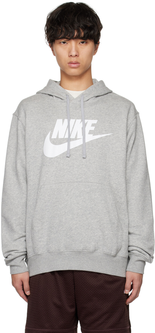 

Серый худи с принтом Nike